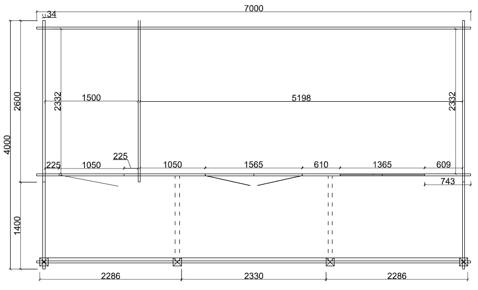 Thatcham Sports Pavilion 7x4m, 35+35mm Twin Skin